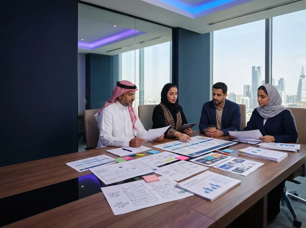 فريق سعودي يخطط لاستراتيجية تسويق رقمي متكاملة لنمو الشركة